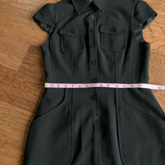 Vintage Black Button Down Dress size 8 - Picture 6 of 11